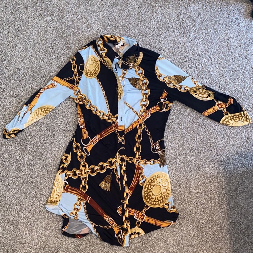 Fashion Nova Chain Shirt Dress